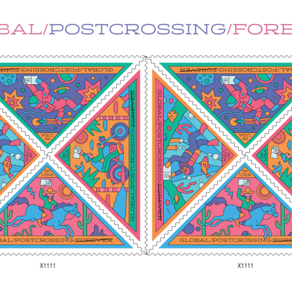 (2026) Postcrossing Global Stamps, Sheet of 8