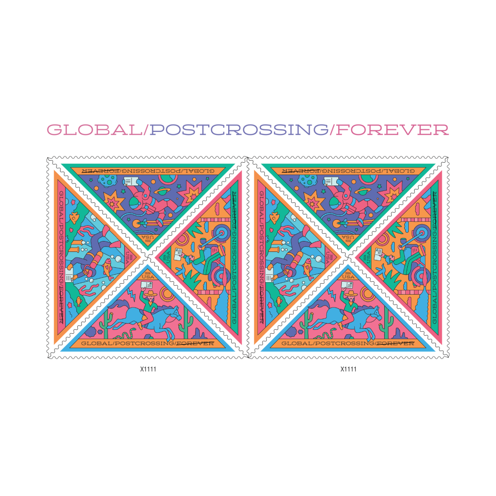 (2026) Postcrossing Global Stamps, Sheet of 8