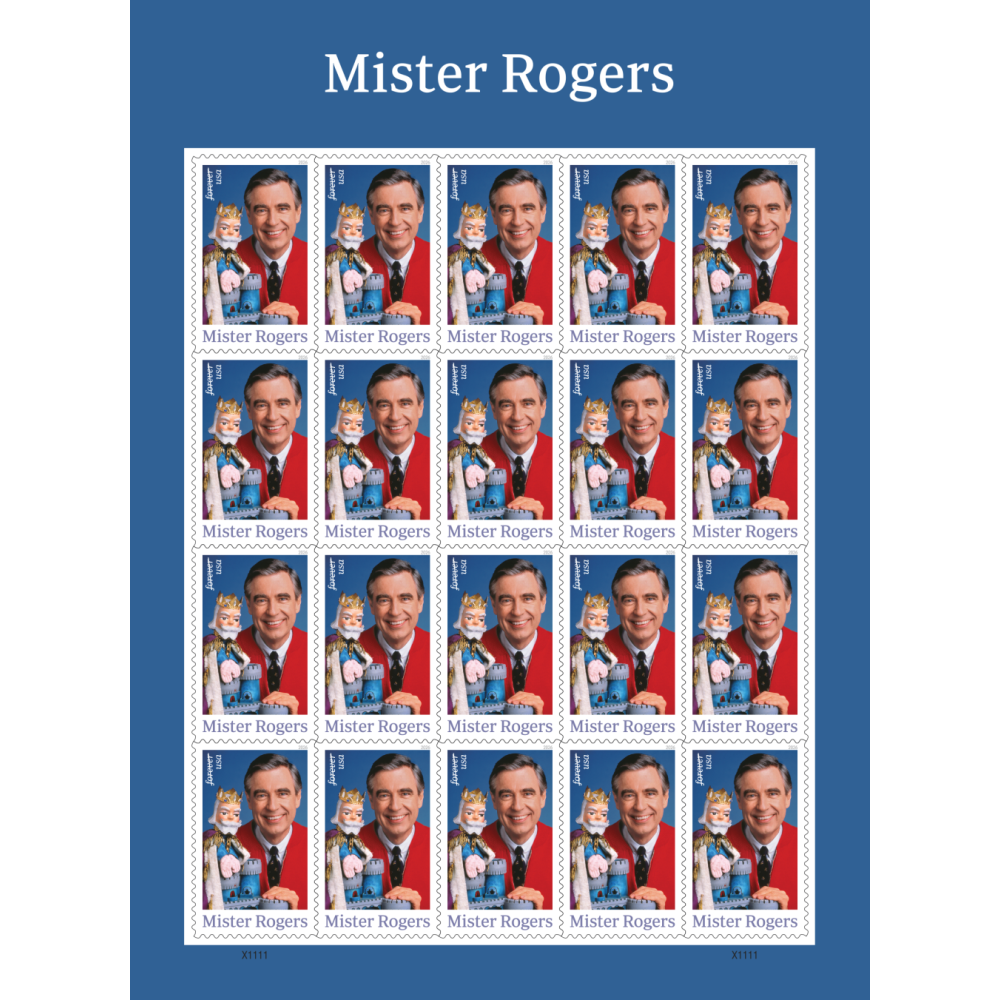 (2026) Mister Rogers Forever Stamps, Sheet of 20